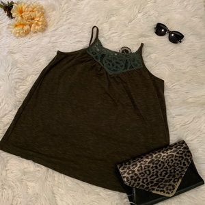 NWT Army Green Top